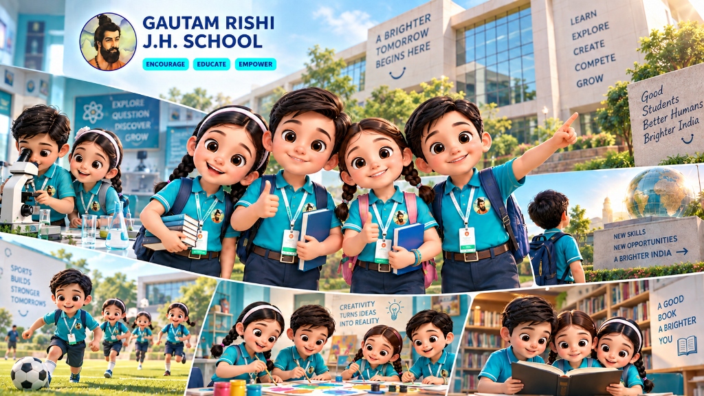 Gautam Rishi J.H. School Campus, Students & Mascots